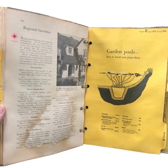 Better Homes & Gardens Garden Book Spiral Bound 1954 Hardcover Tabs Vintage - Picture 5 of 8